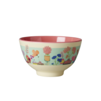 Small Colourful Flower Display Print Melamine Bowl Rice DK